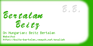 bertalan beitz business card